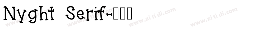 Nyght Serif字体转换